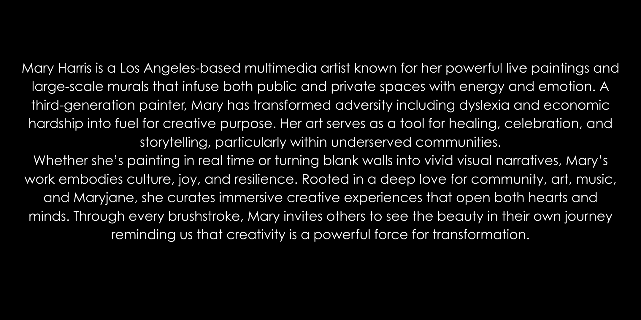 mary harris bio